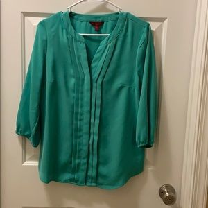 Green and white blouses